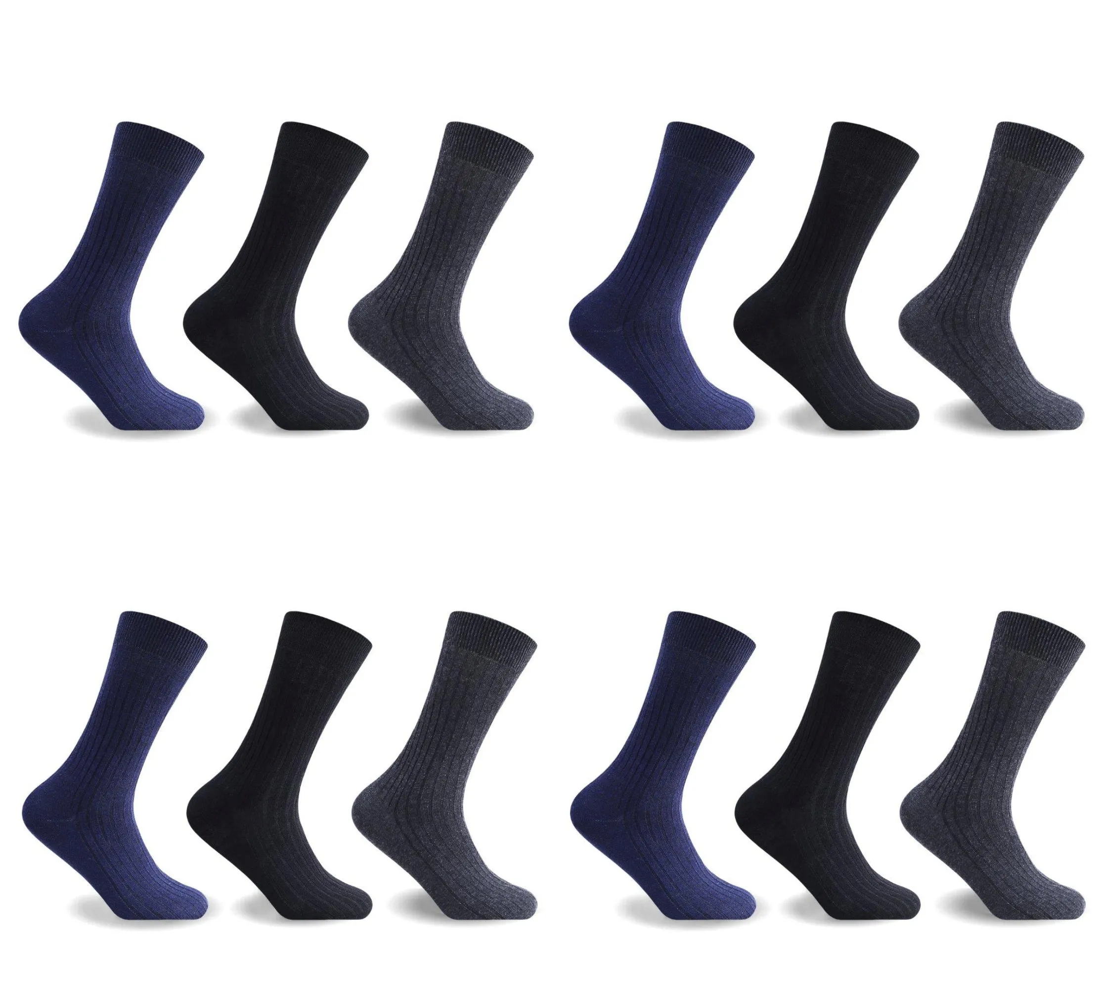 12PACK MENS 100% COTTON SOCKS