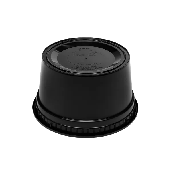 [240 sets] 12 oz Deli Containers with Lids | Injection Molded PP | Black