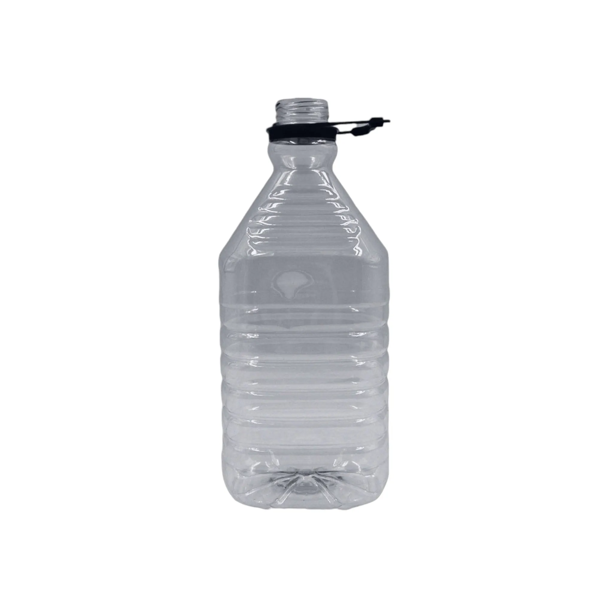 2L PET Plastic Bottle Clear with Lid & Carry Tag