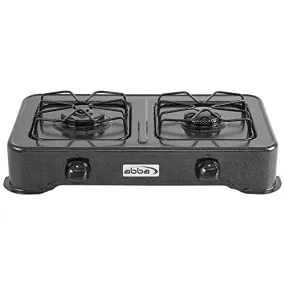 ABBA Double Burner Portable Propane StoveTop - Lightweight Alloy Steel