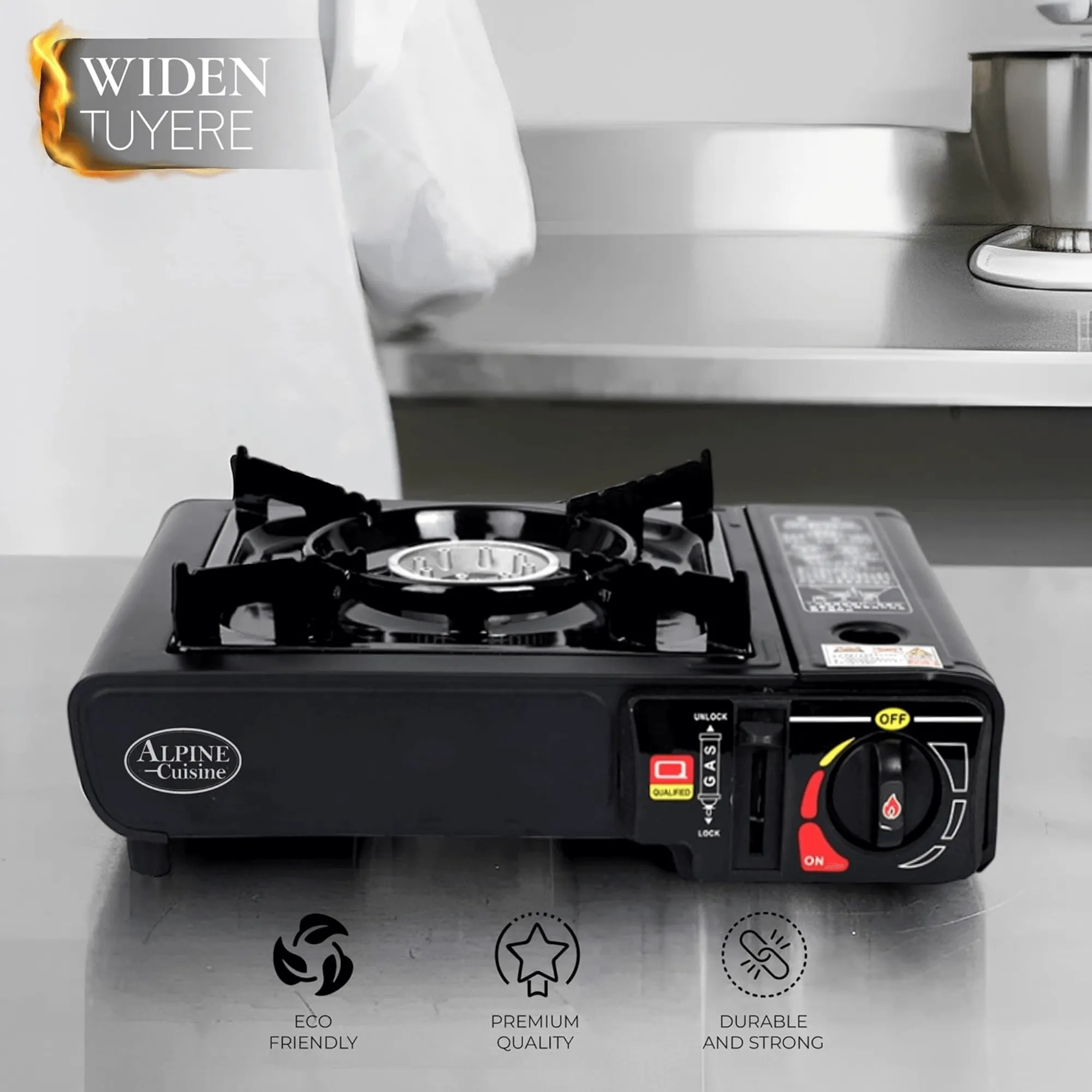 Alpine Cuisine Lightweight Portable Gas Stove for Outdoor and Indoor