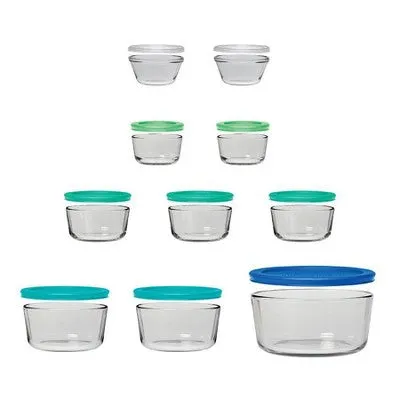 Anchor Hocking 20pc Glass SnugFit Food Storage Container Set