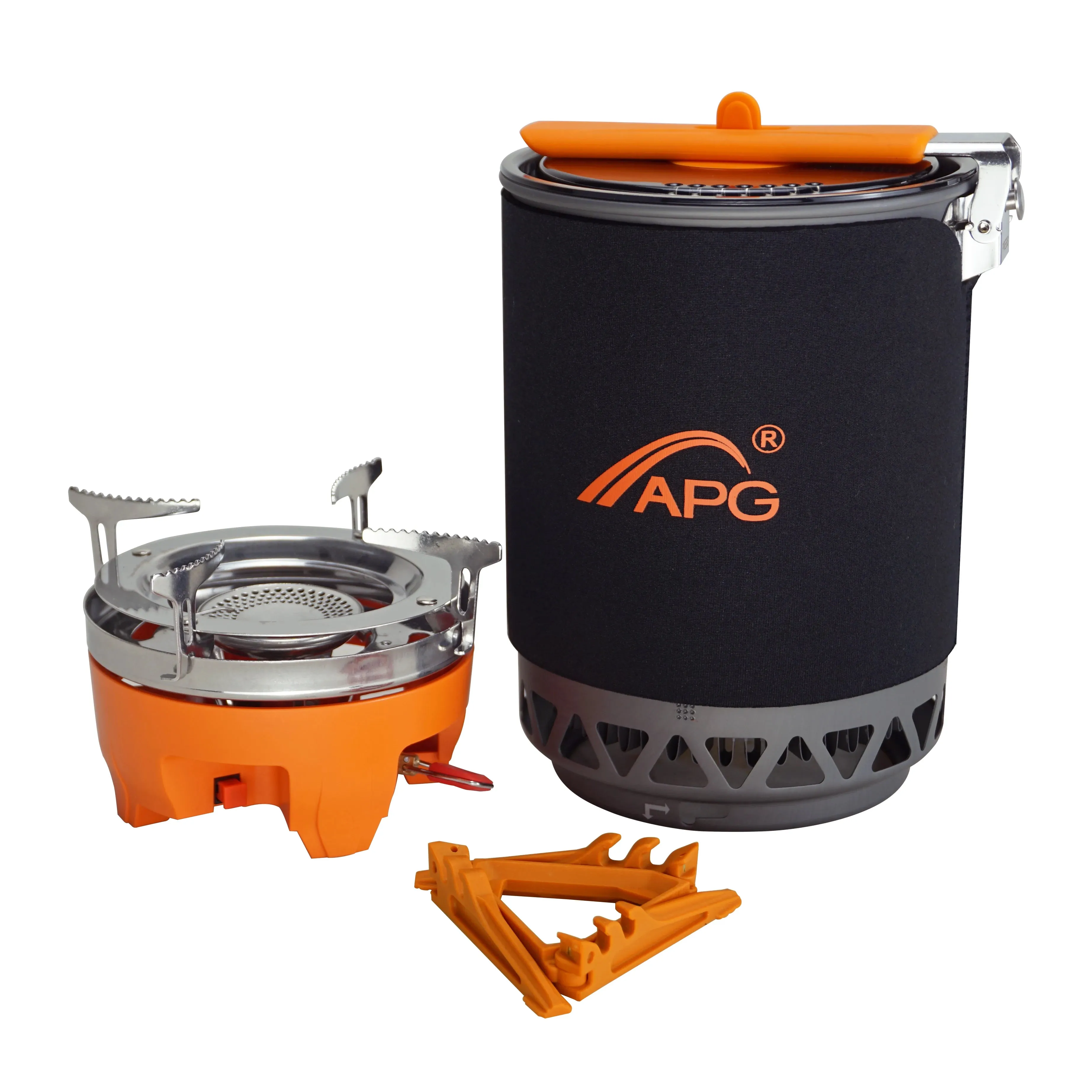 APG Portable Camping Gas Burners 1600ML System Camping Flueless Gas Stove Cooking System