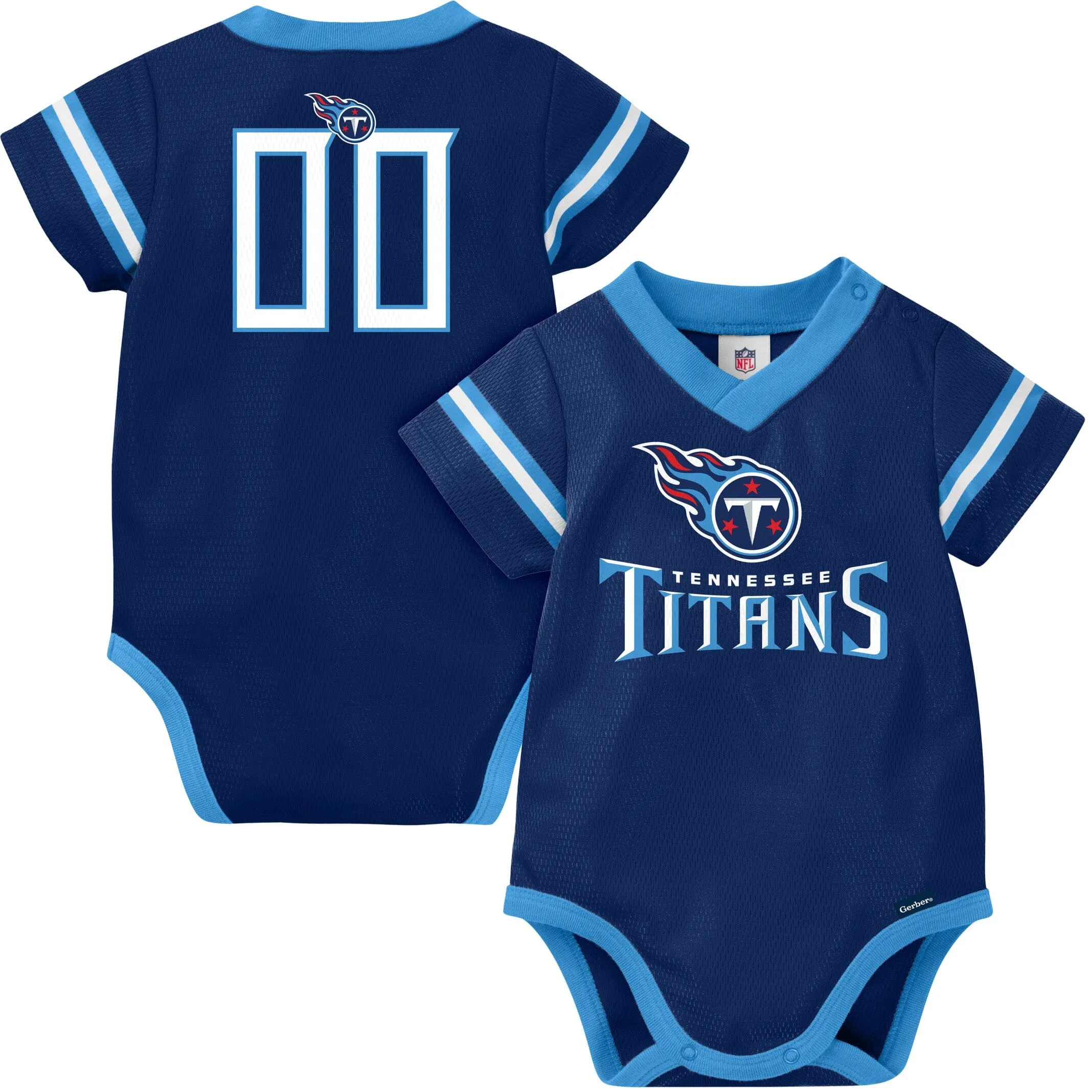 Baby Boys Titans Short Sleeve Jersey Bodysuit