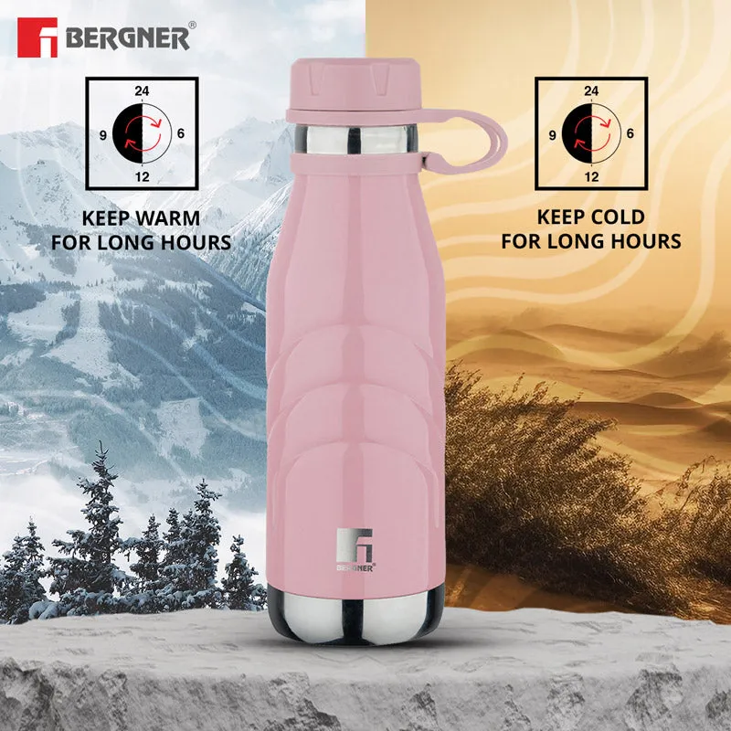 Bergner Walking Aqua Flex Thermosteel Hot And Cold Flask (Pink) - 750 ML