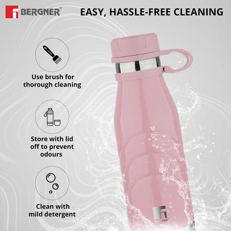 Bergner Walking Aqua Flex Thermosteel Hot And Cold Flask (Pink) - 750 ML