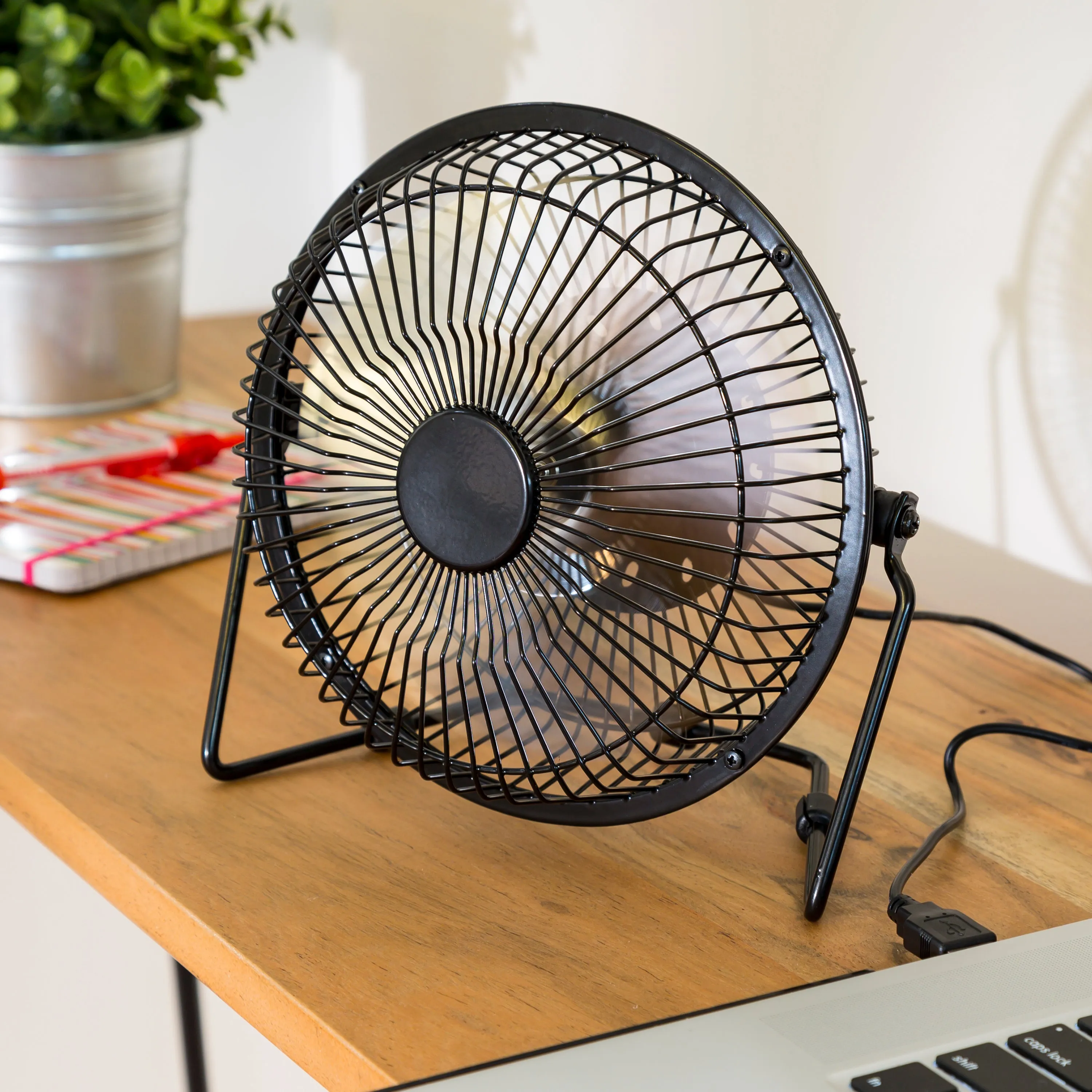 Black Small USB Desk Fan