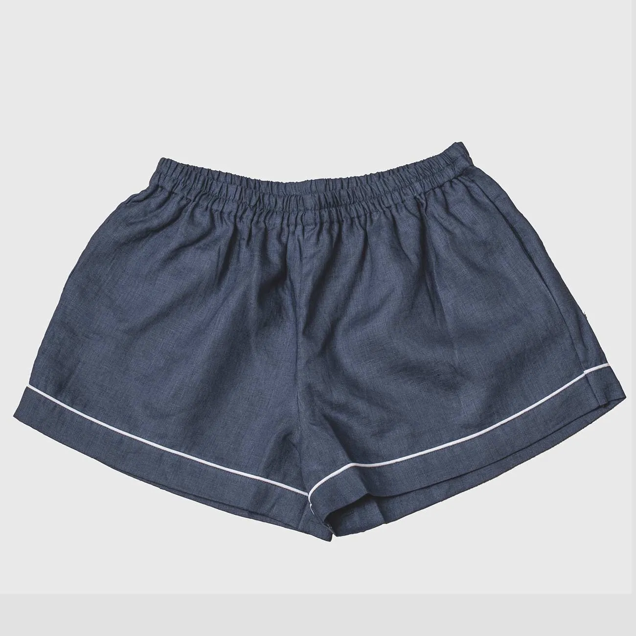 Blueberry Linen Pajama Shorts