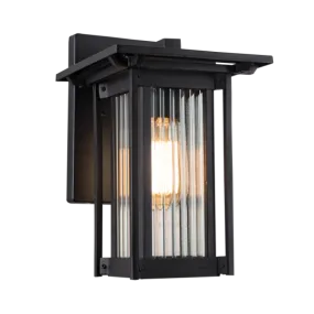 Bright Star Lighting L516 BLACK Down Facing Aluminium Lantern with Opaque Glass