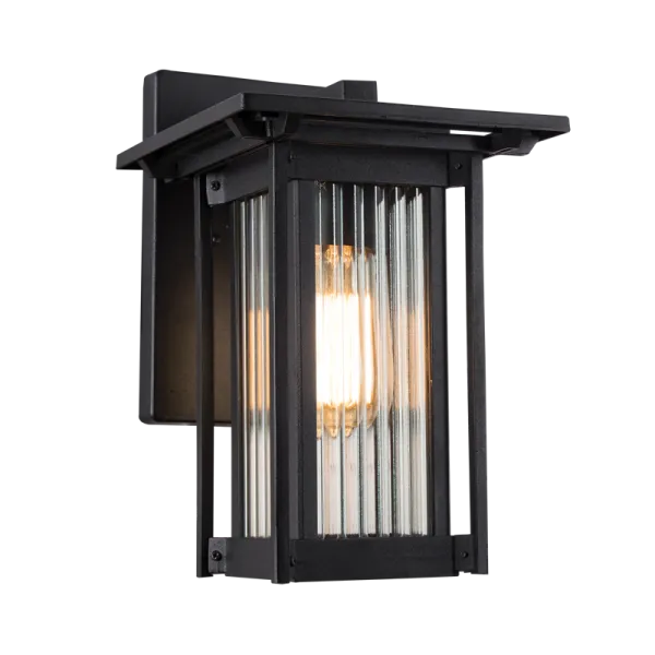 Bright Star Lighting L516 BLACK Down Facing Aluminium Lantern with Opaque Glass