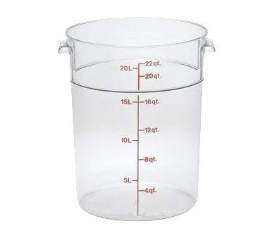 Cambro RFSCW22135 Camwear Storage Container, Round, 22 Qt. | Denson CFE