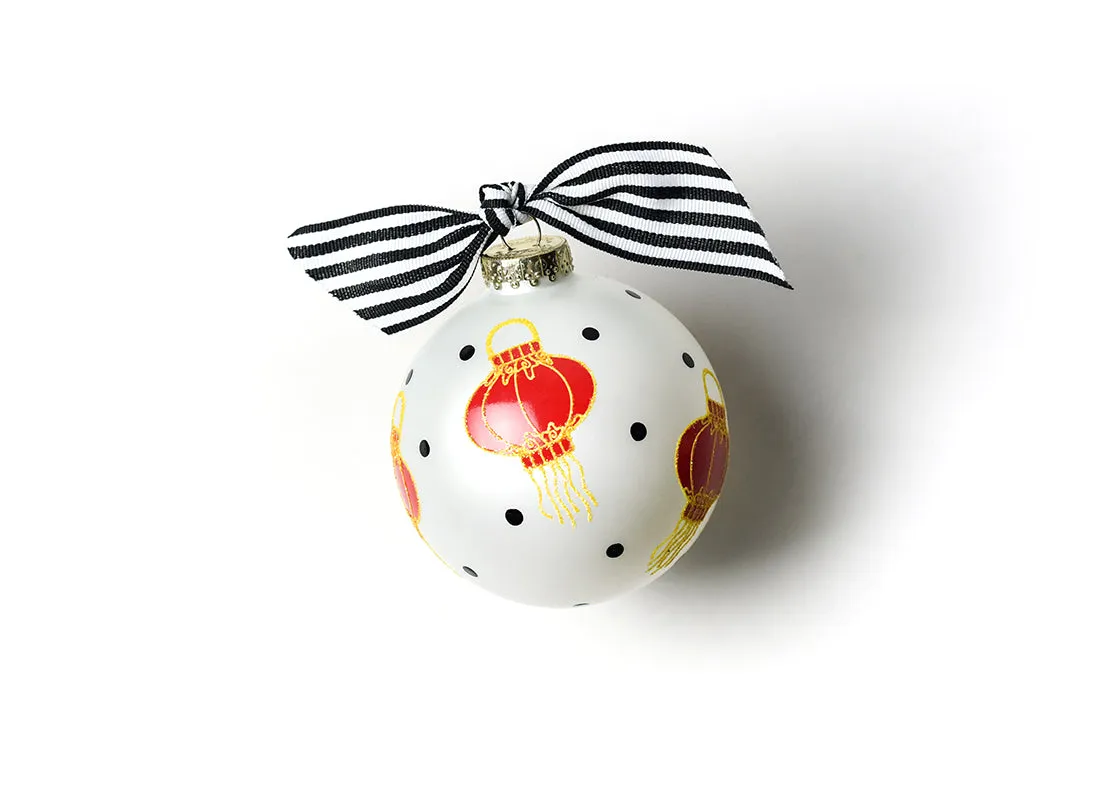 Chinese Lanterns Glass Ornament