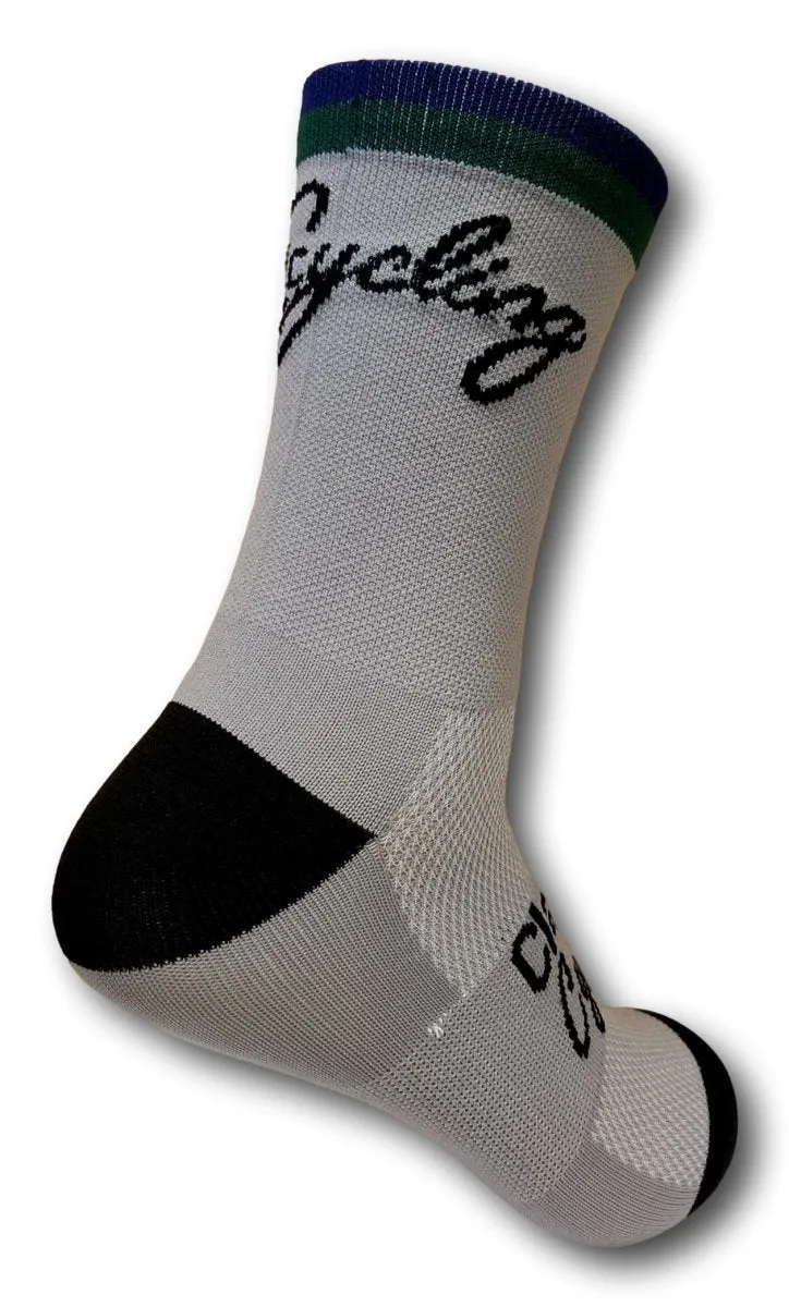 Classic Cycling Equipe Socks - Grey Navy Green