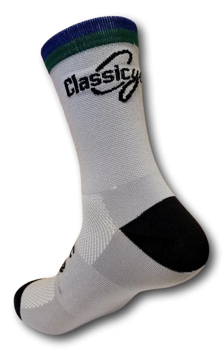 Classic Cycling Equipe Socks - Grey Navy Green