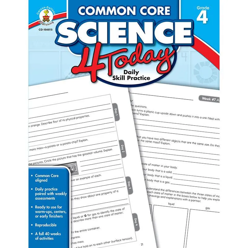 COMMON CORE SCIENCE 4 TODAY GR 4