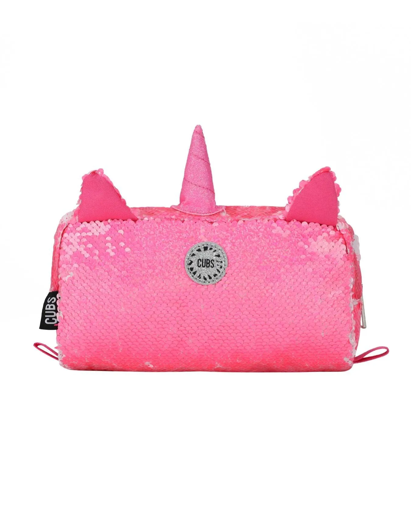 Cubs Cute Hot Pink Unicorn Sequin Pencil Case