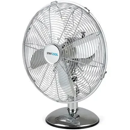 Desk Fan Metal 12" Chrome