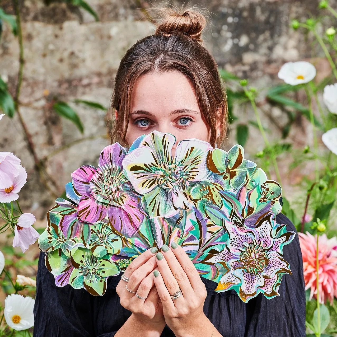 eeBoo Paper Fans: Flowers