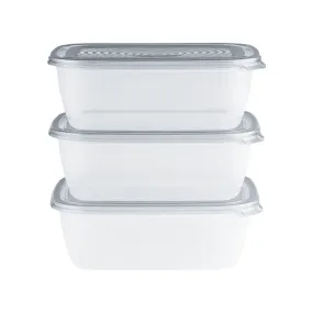 ERNESTO® Storage container set, plastic, BPA-free 1.9L