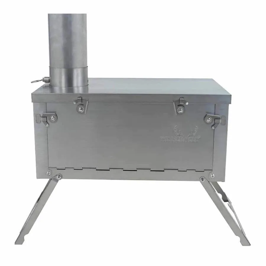 Fastfold PLUS Titanium Nested Pipe L-sized Camping Stove by Winnerwell