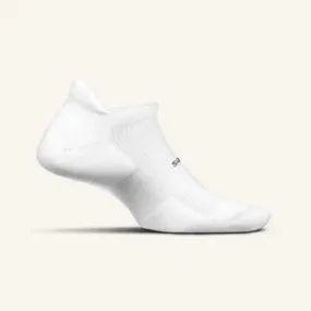 Feetures High Performance Ultra Light No Show Tab Socks (White)