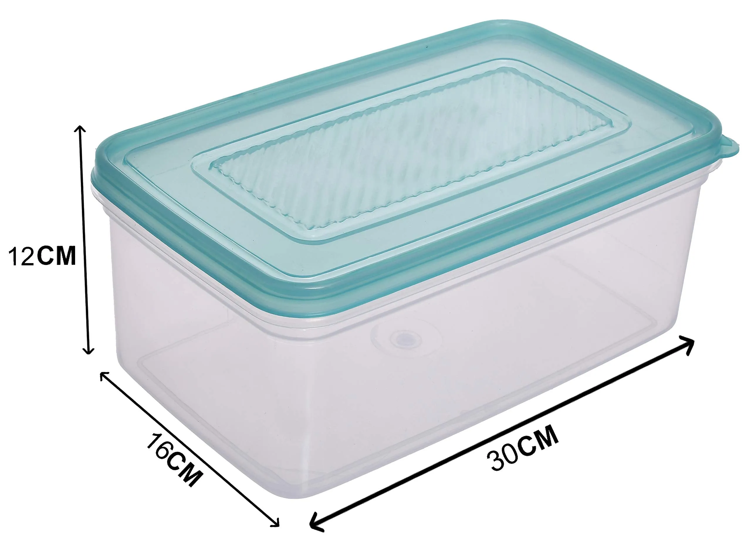 Heart Home Plastic Multipurpose MPC Small & Big Transparent Air Tight Food Storage Kitchen Container (Set of 2, Green)- HEART3589