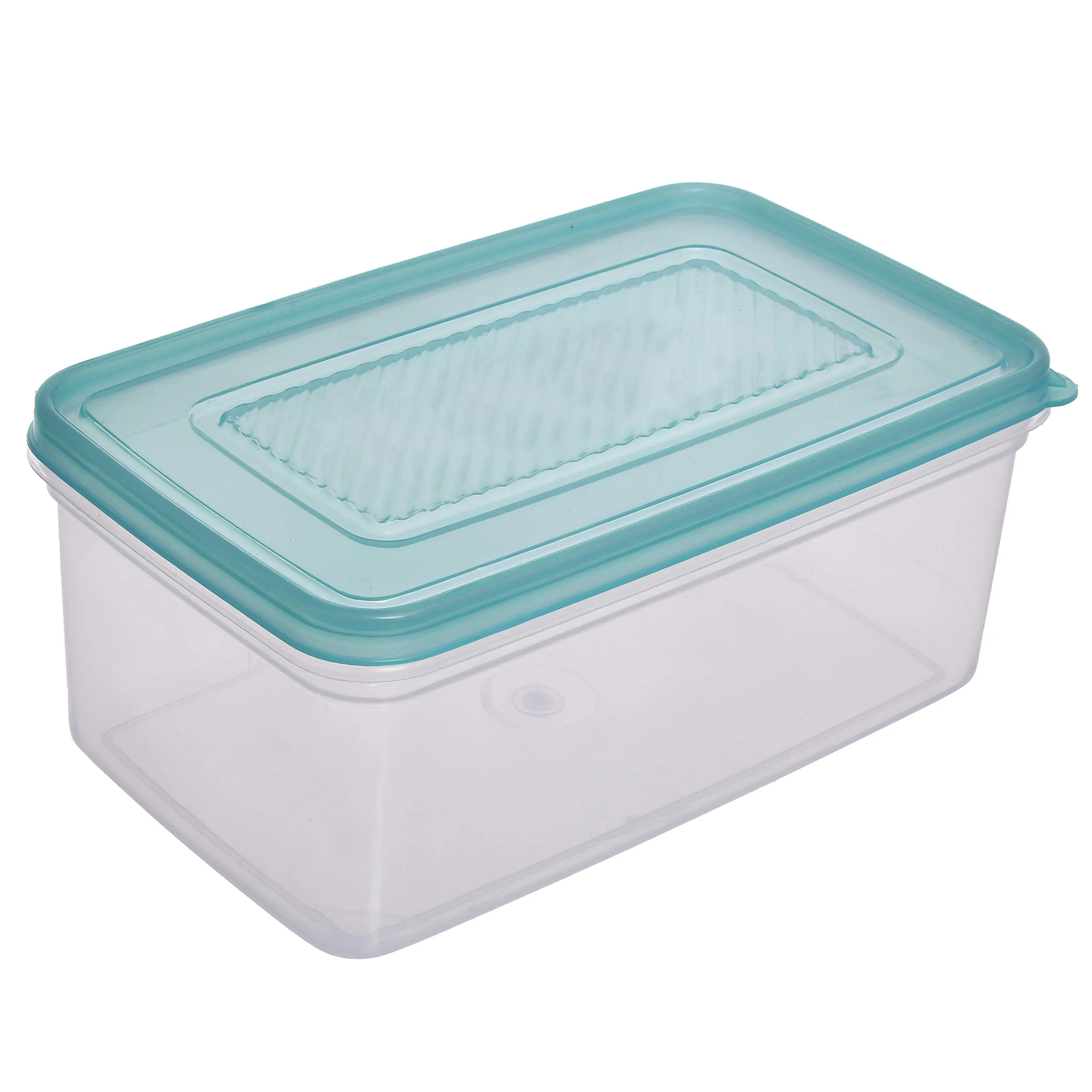 Heart Home Plastic Multipurpose MPC Small & Big Transparent Air Tight Food Storage Kitchen Container (Set of 2, Green)- HEART3589