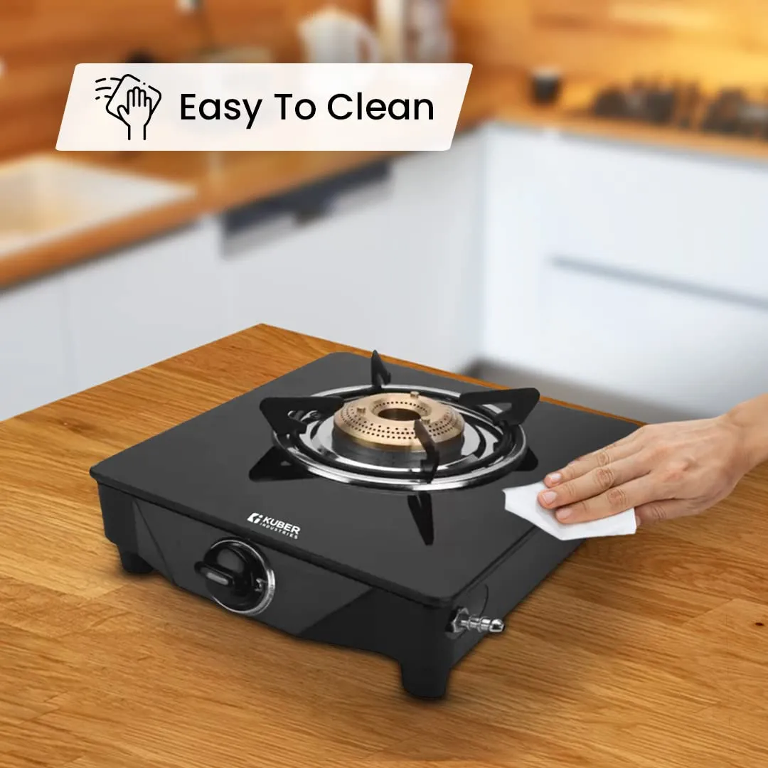 Homestic Gas Stove 1 Burner|Wobble Free Pan Support Stand|Break Resistant|Compact & User-Friendly Design