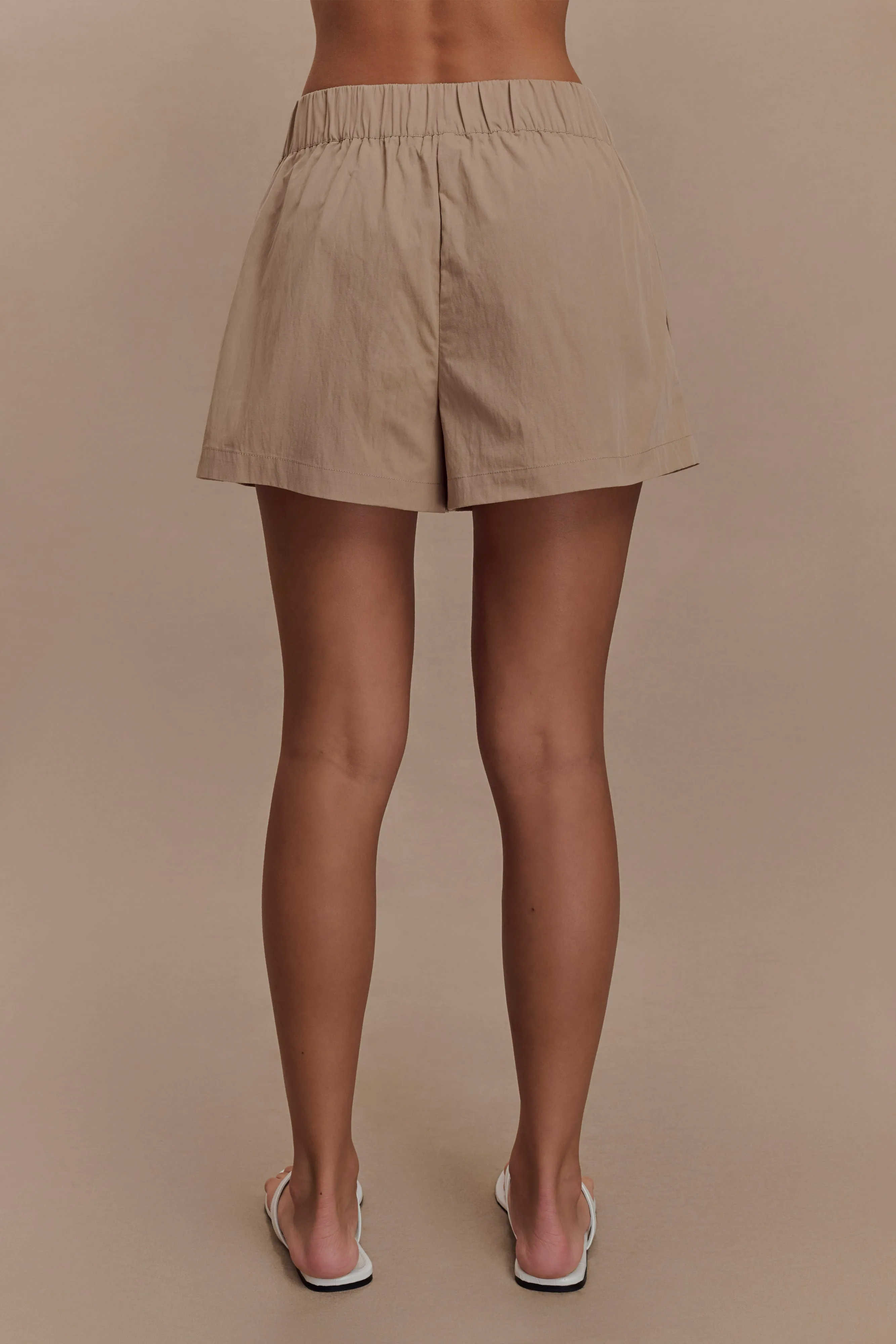 Johanna Cotton Relaxed Shorts - Sand