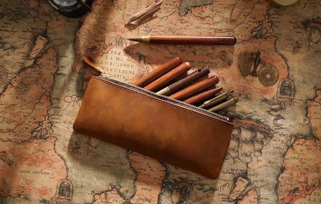 Leather Pen & Pencil Cases