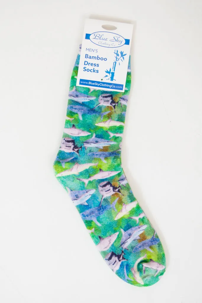 Men's Bamboo Dress Socks, Assorted Prints