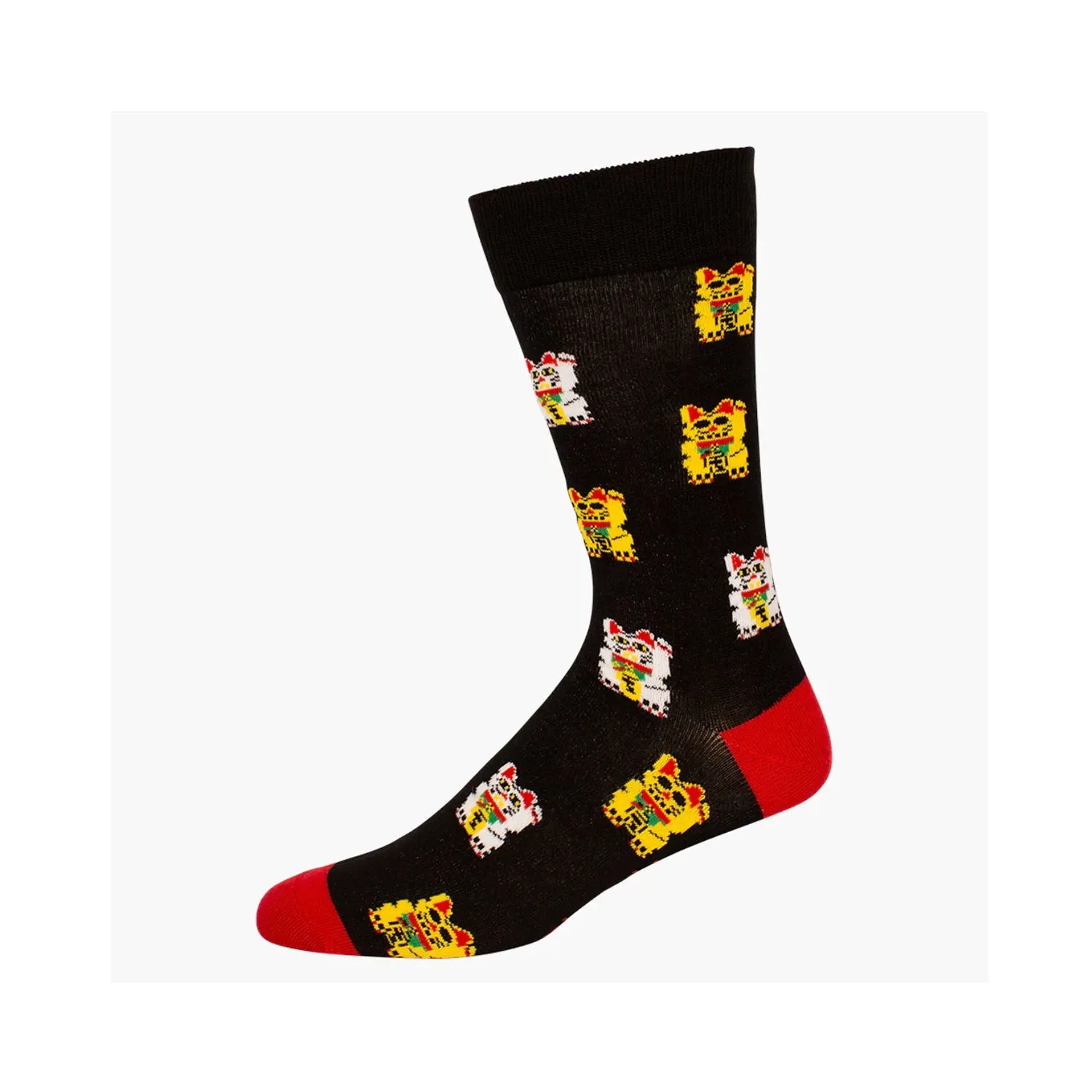 Mens Bamboo Socks Maneki-Neko