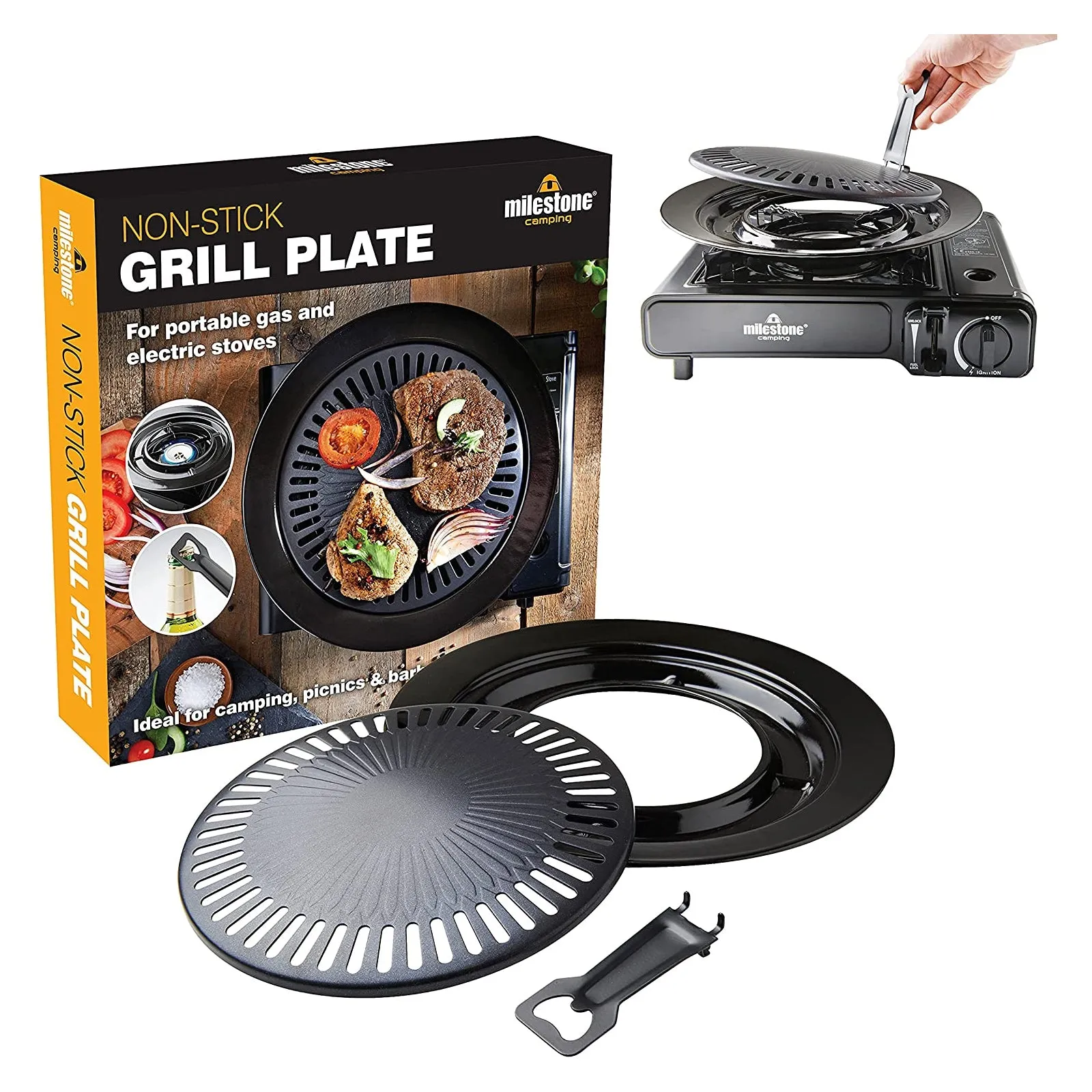 Milestone Camping Non-Stick Grill Plate