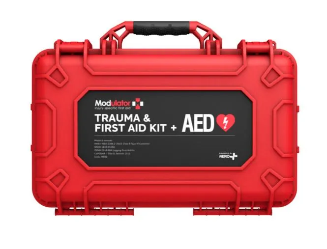 Modulator Trauma Kit with Heartsine 360P – XL Rugged Hard Case