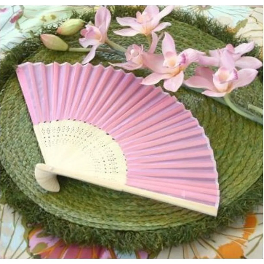 Silk Fan - Pink (set of 40)