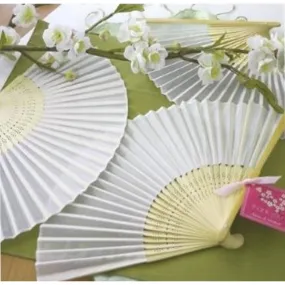 Silk Fan - White (set of 20)