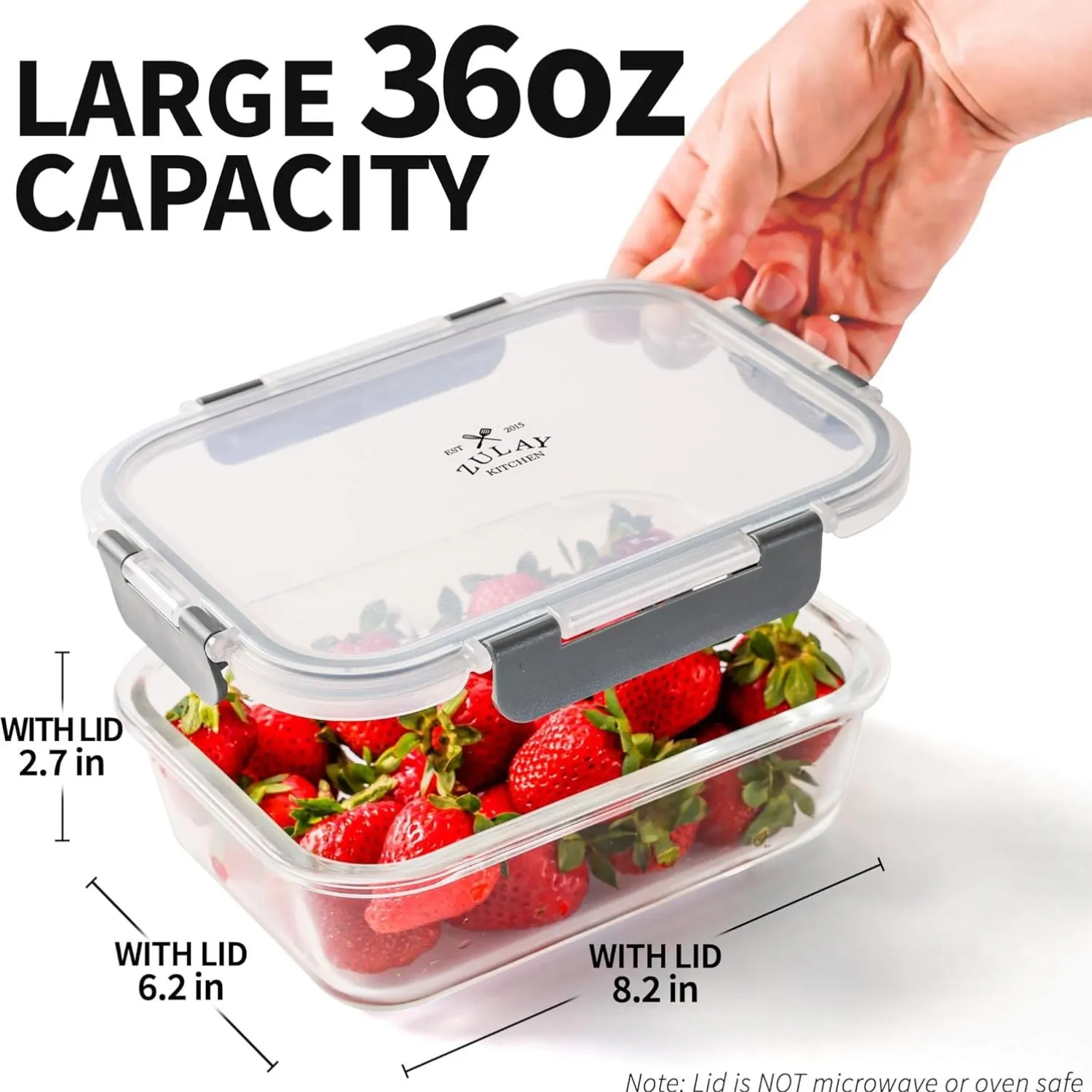 Snap Lock Glass Food Containers