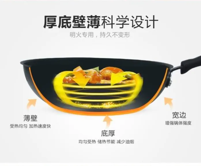 Supor genuine stainless steel iron pan PC34T12, 34 cm diameter