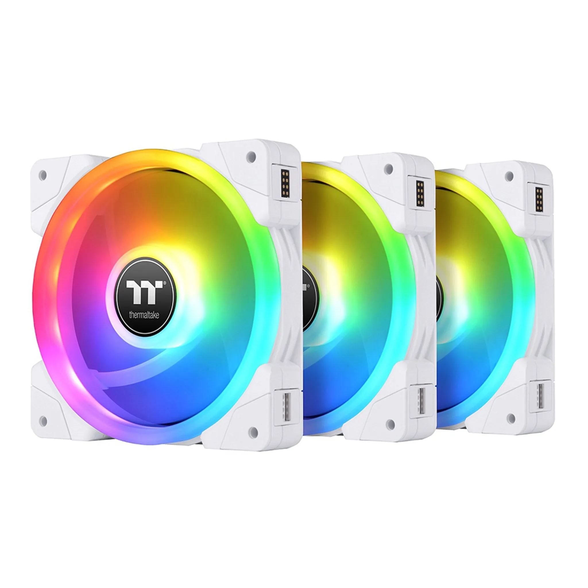 Thermaltake CL-F161-PL12SW-A SWAFAN EX12 RGB PC Cooling Fan White TT Premium Edition 3-Pack