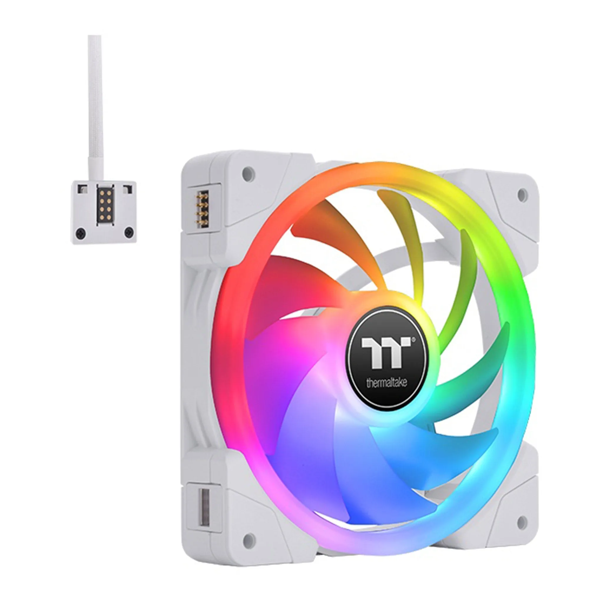 Thermaltake CL-F161-PL12SW-A SWAFAN EX12 RGB PC Cooling Fan White TT Premium Edition 3-Pack