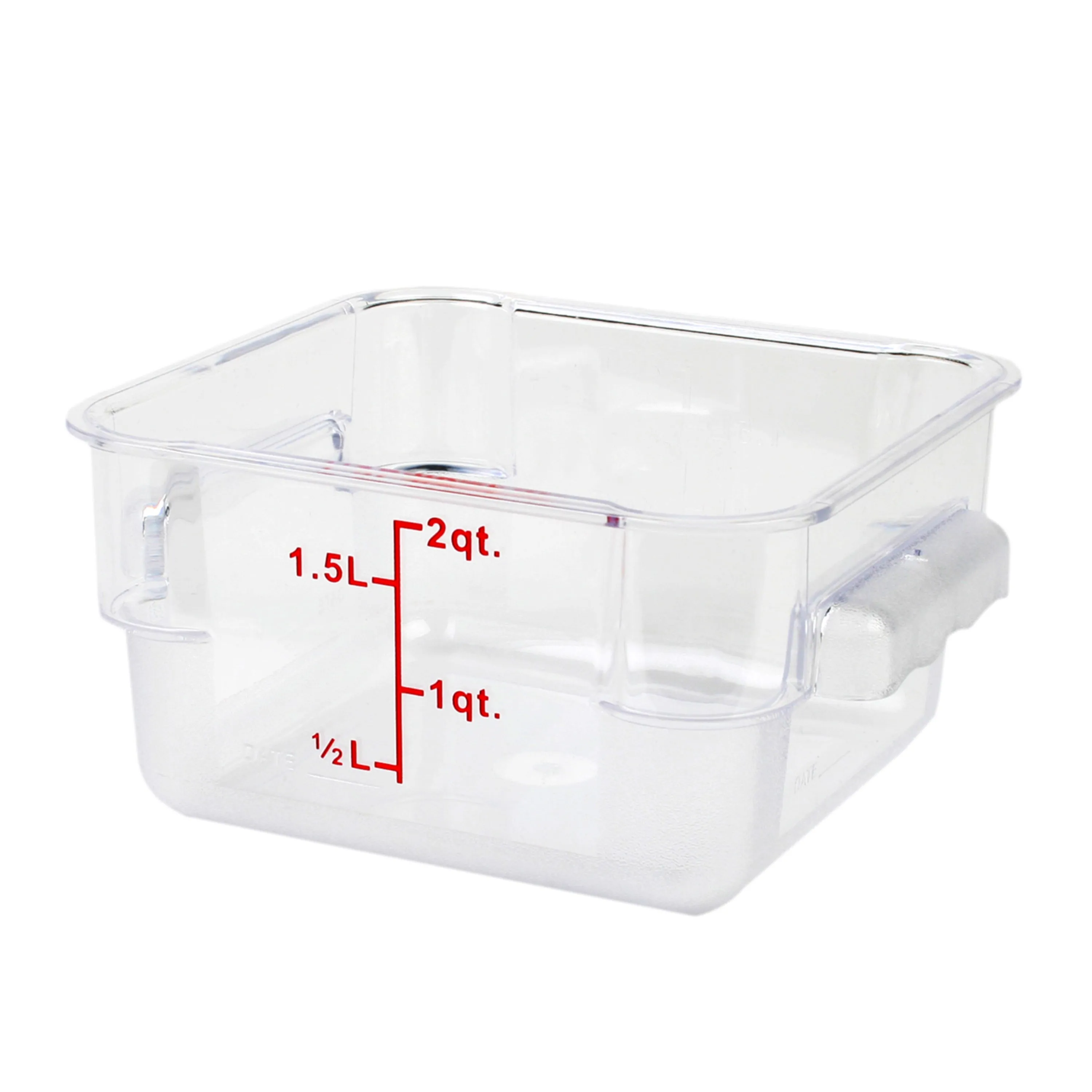 Thunder Group PLSFT002PC 2 Qt Polycarbonate Square Food Storage Container Clear