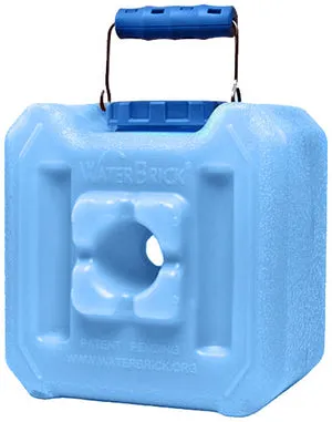 WaterBrick Half Blue - Holds 127 Servings Each - 5 Pack