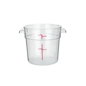 Winco PCRC-1 1 Quart Clear Round Food Container