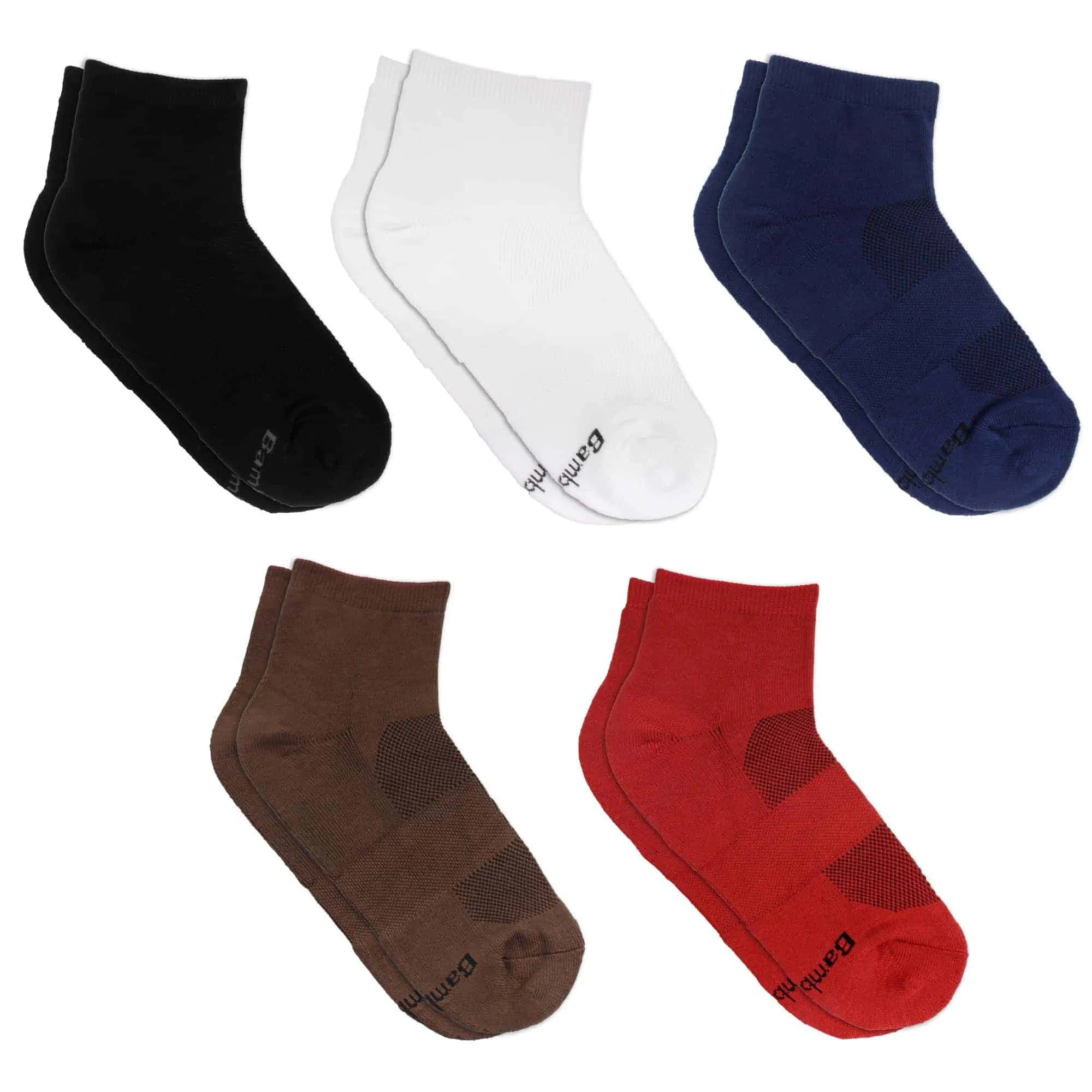 Women's Rayon from Bamboo Fiber Sports Superior Wicking Athletic Quarter Socks