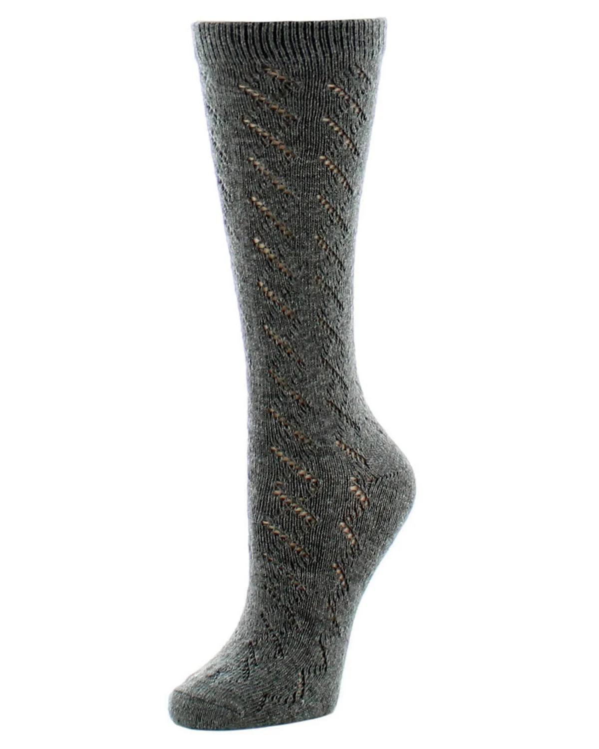 Women's Rumi Swirl Knitted Wool Blend Crew Socks